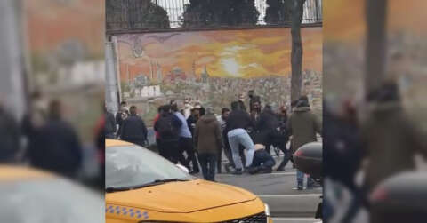 (Özel) İstanbul’un göbeğinde kemerli kavga kamerada