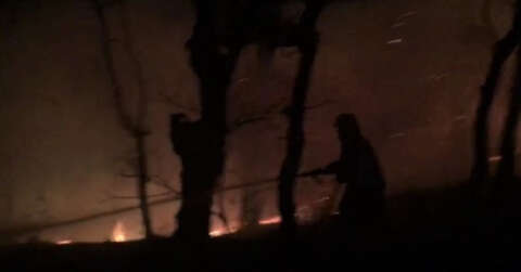 Amasya’da samanlıkta çıkan yangın ormanlık alana sıçradı