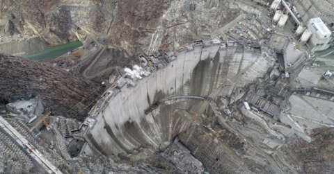 Yusufeli Barajı’nda dökülen 4 milyon metreküp betonla rekor kırıldı