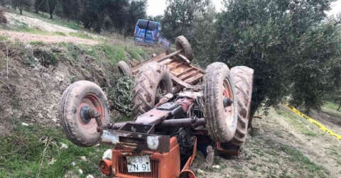 Devrilen traktörün altında kalan çiftçi hayatını kaybetti
