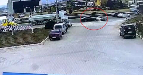 Kırıkkale’de kaza anı kameraya yansıdı