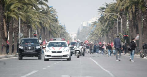 Tunus’ta Ennahda Partisi destekçileri gösteri düzenledi