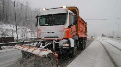 Bolu Dağı’nda yoğun kar yağışı
