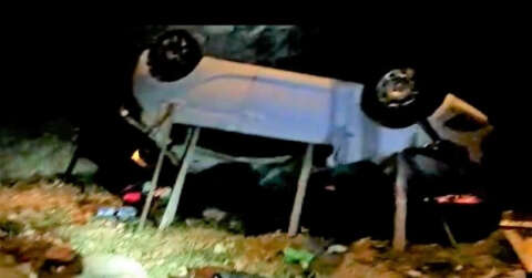 Aracıyla 20 metrelik uçurma yuvarlanan kadın sürücü öldü