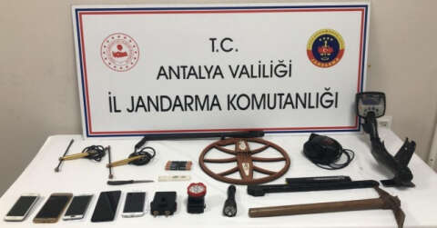 Kemer’de kaçak kazı şüphelileri yakalandı