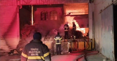 Kütahya’da depo yangını