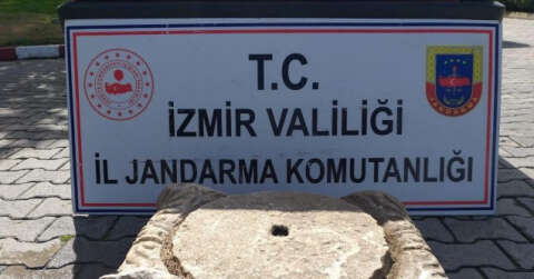 İzmir’de Roma dönemine ait sütun başlığı ele geçirildi