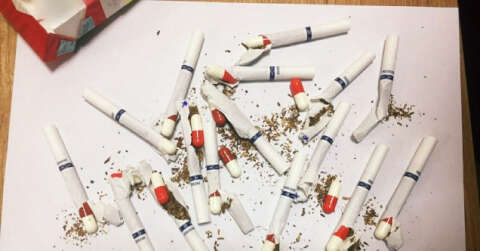 Hastanede yatan hastaya getirilen sigara dalı içine gizlenmiş uyuşturucu hap ele geçti