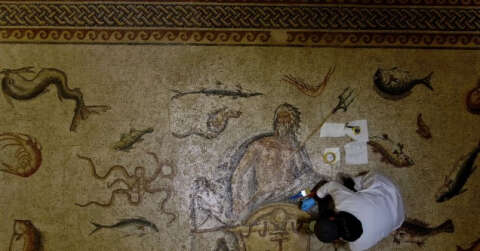 Dünyaca ünlü mozaikler hassas korumayla gelecek nesillere aktarılıyor