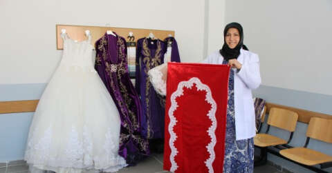 Eski gelinlik ve perdeleri topladı, ‘şahane dönüşüme’ imza attı