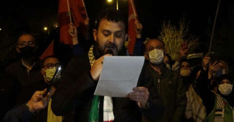 Çankırı’da İsrail’in yaptığı zulüm protesto edildi