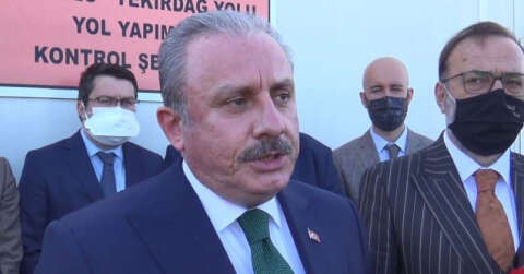 TBMM Başkanı Şentop, Tekirdağ’da Hayrabolu yolu şantiyesini inceledi