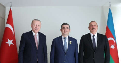 Aliyev’den Haluk Bayraktar’a Karabağ Nişanı