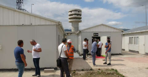 Havalimanı inşaatı işçilerine aşılama
