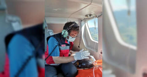 17 yaşındaki kız çocuğu ambulans helikopterle hastaneye yetiştirildi