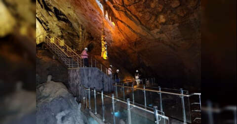 3.5 milyon yıllık Gökgöl Mağarası ziyaretçi akınına uğruyor