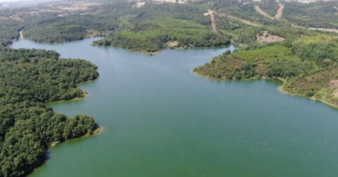 (Özel) Son 10 yılın en yüksek seviyesinde olan Ömerli Barajı havadan görüntülendi