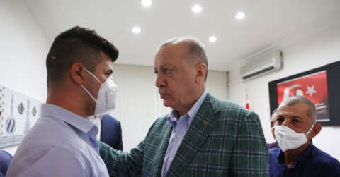 Cumhurbaşkanı Erdoğan’dan Şahin Akdemir’in ailesine taziye ziyareti