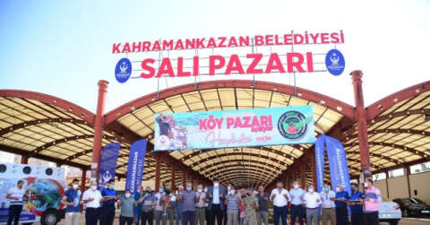 Kahramankazan’da köy pazarı açıldı