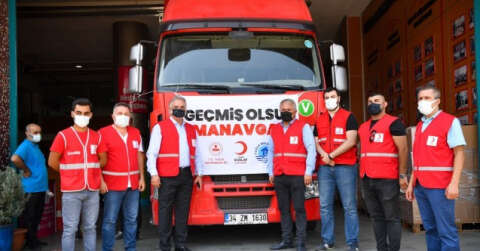 Tuzla’dan Manavgat’a yardım tırları ve su tankerleri yola çıktı