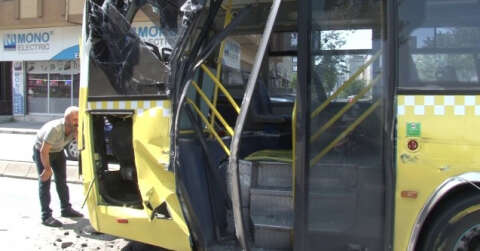 Ümraniye’de özel halk otobüsü ile kamyon çarpıştı: 1 yolcu yaralandı