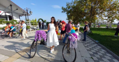 Süleymanpaşa’da Süslü Kadınlar Bisiklet Turu düzenlendi