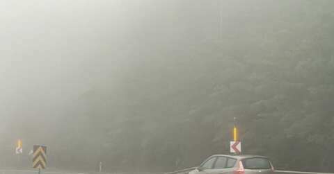 Bolu Dağı’nda sağanak yağış ve sis etkili oluyor