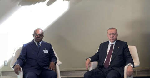 Cumhurbaşkanı Erdoğan, Gine Cumhurbaşkanı ile bir araya geldi