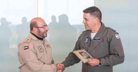 BAE Hava Kuvvetleri Komutanı "Mavi Bayrak" tatbikatı için İsrail’de