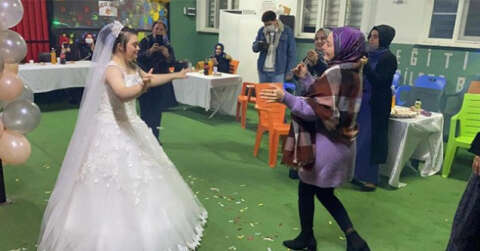 Down sendromlu Merve’nin gelinlik hayâli gerçek oldu