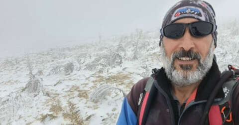 Türkiye’nin tek solo alpinisti Erdek Cennet, Akdağ’ın zirvesine tırmandı