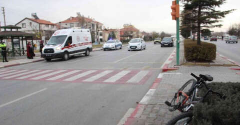 Karaman’da hafif ticari aracın çarptığı bisikletli çocuk yaralandı