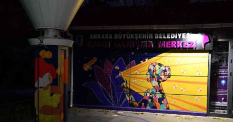 Ankara’da kadın sanatçılar duvarları Mor Haritam uygulaması ile renklendirdi