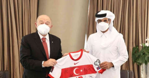 Nihat Özdemir’den Katar Futbol Federasyonu Başkanı Al Thaniye ziyaret
