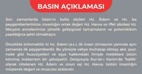 Diyanet’ten Hz. Adem ve Hz. Havva’ya yönelik tartışma ve polemiklere cevap