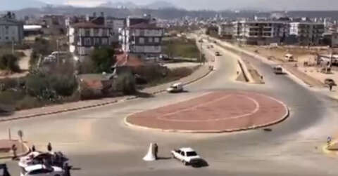 Gelin ve damadın etrafında drift atan sürücüye ’baş döndüren’ ceza