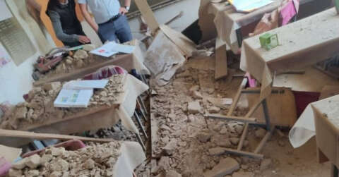 Kırgızistan’da bir okulun tavanı düştü: 1 yaralı