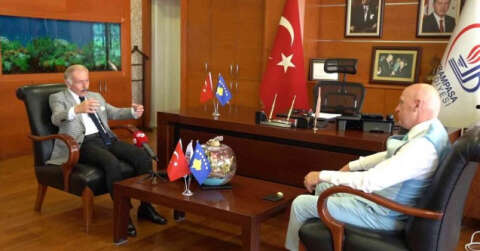 Bayrampaşa Belediye Başkanı Atila Aydıner, Kosova Güvenlik Gücü Komutanı’nı kabul etti