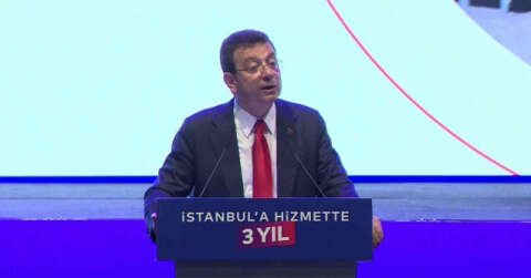 İBB Başkanı Ekrem İmamoğlu, İstanbul Büyükşehir Belediyesi “Hizmette 3. Yıl” Sunumunda konuştu