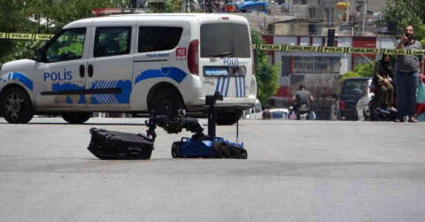 Şüpheli paketin incelenmesini film gibi görüntülediler