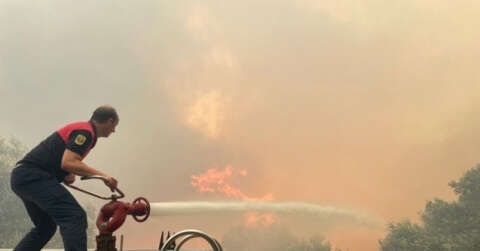 Datça’daki orman yangınından 17 konut olumsuz etkilendi