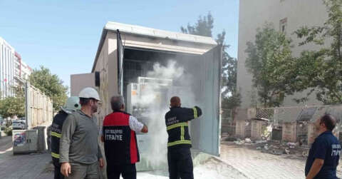 Trafoda çıkan yangın itfaiyenin müdahalesiyle söndürüldü