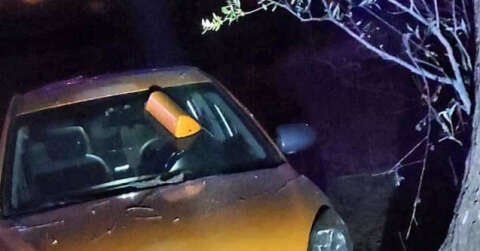 Kontrolden çıkan ticari taksi ağaca çarptı: 2’si ağır 3 yaralı