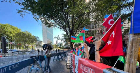 New York’taki BM Genel Merkezi önünde “Ermenistan” protestosu