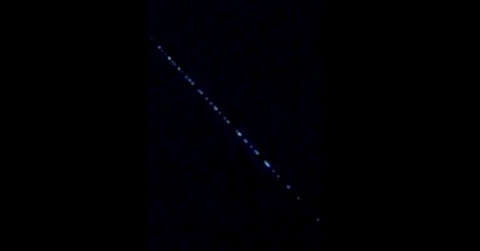 Osmaniye semalarında ’Starlink’ uyduları görüldü