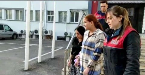 Güneş gözlüklü ve maskeli kadın hırsızlar polisten kaçamadı