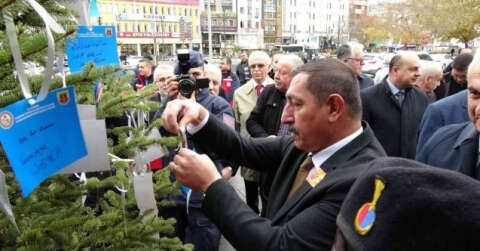 Ağaca astıkları notlarla kadına yönelik şiddete ‘dur’ dediler