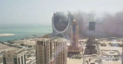 Katar’da Dünya Kupası’nı izlemeye gelen taraftarların kaldığı bölgede yangın