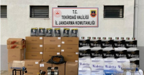Tekirdağ’da yarım milyonluk tütün ve makaron operasyonu