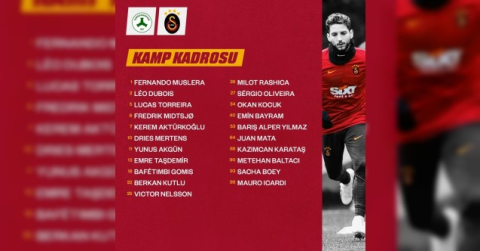 Galatasaray’ın, Giresunspor maçı kamp kadrosu açıklandı